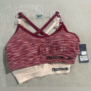 2 Reebok sports bra / seamless bralettes light support NWT
